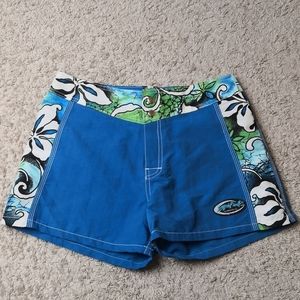 Squid Ink Women short sport casual hiking Beach sz M boardshort colorful